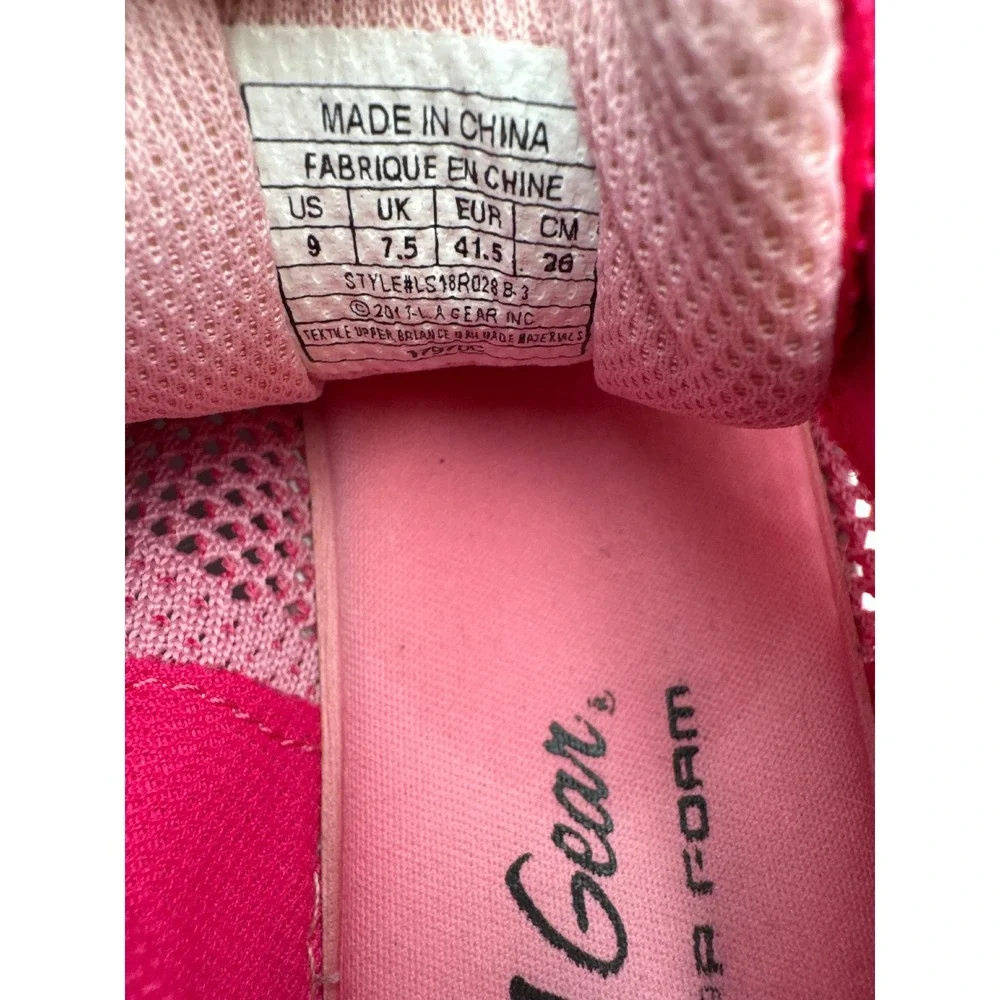 LA Gear Ultra Foam‎ Pink Knit Mesh Lightweight Running Walking Shoes Womens